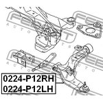 0224-P12RH, Рычаг подвески | перед прав |