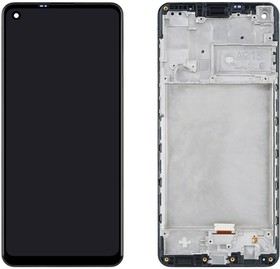 Фото 1/2 Дисплей (экран) в сборе с тачскрином для Samsung Galaxy A21s SM-A217F черный с рамкой (Premium LCD)