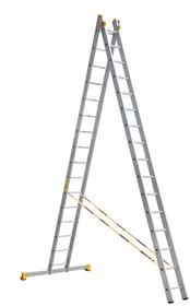 P2 9216, Лестница двухсекционная универсальная алюминиевая профессиональная. Серия Р2 9216