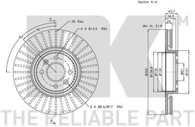 Фото 1/3 203947, Диск тормозной RENAULT GRAND SCENIC 04-, SCENIC II 03-,