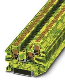 Фото 1/4 1078991, PTV Series Green, Yellow Feed Through Terminal Block, 0.14 2.5mm², Single-Level, Push In