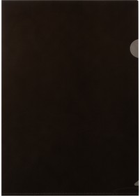 Фото 1/4 Папка уголок глянцевый КОМУС А4 Line 180мкм черный, 10 шт/уп
