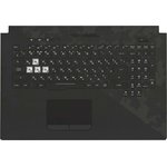 Клавиатура (топ-панель) для ноутбука Asus ROG Strix GL704GW черная с черным ...