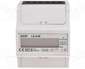 LE-01M, Счетчик электроэнергии, цифровой, монтажный, на DIN-рейку, 50Гц