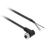XZCP2540L10, Right Angle Female 3 way M12 to Unterminated Sensor Actuator Cable, 10m