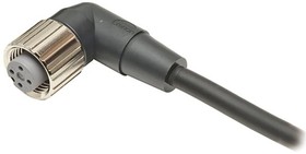 Фото 1/3 XS2F-M12PUR4A10M, SENSOR CORD, 4P, M12 RCPT-FREE END, 10M