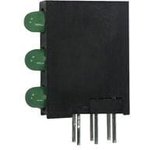 L-7104SA/3GD, LED; in housing; green; 3mm; No.of diodes: 3; 20mA; 40°; 2.2?2.5V