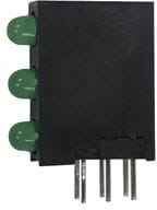 Фото 1/2 L-7104SA/3GD, LED; in housing; green; 3mm; No.of diodes: 3; 20mA; 40°; 2.2?2.5V