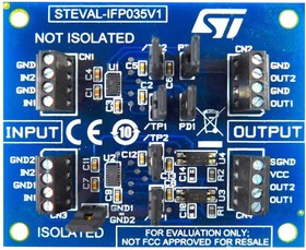 Фото 1/4 STEVAL-IFP035V1, Evaluation Board, 2 x CLT03-2Q3 Digital Input Current Limiters, Self Powered