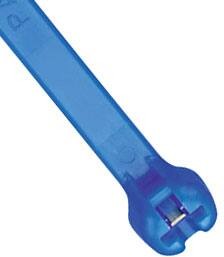 BT4S-M6, Dome-Top® barb ty cable tie, standard cross section, 15.1" (384mm) length, nylon 6.6, blue.