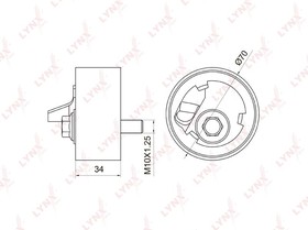 Фото 1/2 PB1056, Ролик натяжной SUBARU Impreza(GC) 1.6-2.0 92-00 / Legacy I-II 1.8-2.2 89-99