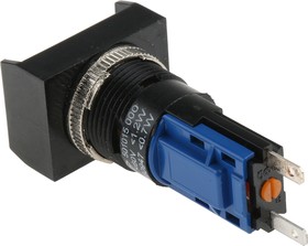 Фото 1/3 501015-600, Push Button Switch, Momentary, Panel Mount, 16.2mm Cutout, SPDT, 250V ac, IP67