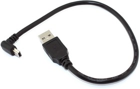 Фото 1/2 Кабель USB Type A на Mini USB угол вверх 0,25 м