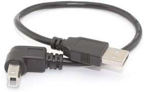 Фото 1/2 Кабель USB 2.0 на USB-B угол вниз 0,3 м