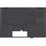 Клавиатура (топ-панель) для ноутбука HP Omen 15-EK 15-EN черная с черным ...
