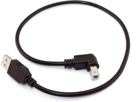 Фото 1/2 Кабель USB 2.0 на USB-B угол вверх 0,5 м