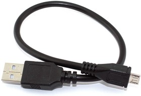 Фото 1/2 Кабель USB Type A на Micro USB прямой 0,25 м