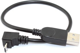 Фото 1/2 Кабель USB Type A на Micro USB угол вверх 0,25 м