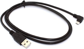 Фото 1/2 Кабель USB Type A на Micro USB угол влево 1 м