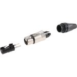 NC3FXX-HA, Cable Mount XLR Connector, Female, 50 V, 3 Way, Silver Plating