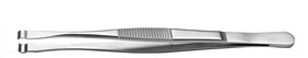 Фото 1/2 120 mm, Stainless Steel, Grooved; Cylindrical, Tweezers