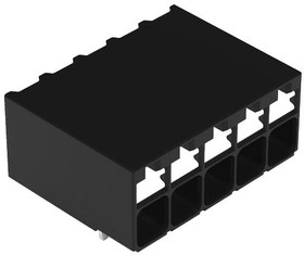 2086-1225, Wire-To-Board Terminal Block, THT, 3.5mm Pitch, Right Angle, Push-In, 5 Poles