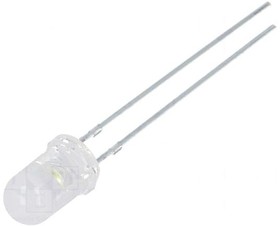 Фото 1/2 OSW5DK51A5A, LED; 5mm; white cold; 4200?5800mcd; 100°; Front: convex; 2.7?3.4V