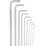 16411, Набор ключей имбусовых HEX, 2-12 мм, CrV, 9 шт., экстра-длинные, c шаром ...