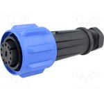 PX0911/10/S, 10 (Power) Position Circular Connector Plug, Female Sockets Screw