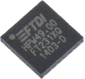 Фото 1/3 FT231XQ-R, Интерфейс, USB-full UART, Кол-во выводов CBUS 4, лента, QFN20