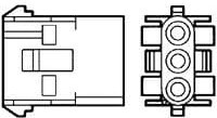 1-350778-3, Pin & Socket Connectors 02P UMNL V0 CAP HSG ORANGE