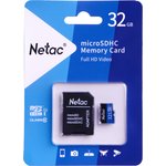 NT02P500STN-032G-R, Карта памяти Netac MicroSD card P500 Standard 32GB ...