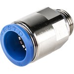 QS-G3/8-16, QS Series Straight Threaded Adaptor, G 3/8 Male to Push In 16 mm ...