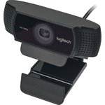 Камера Web Logitech Pro Stream C922 черный 3Mpix (1920x1080) USB2.0 с микрофоном ...
