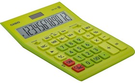 Фото 1/9 Калькулятор настольный CASIO GR-12С-GN (210х155 мм), 12 разрядов, двойное питание, САЛАТОВЫЙ, GR-12C-GN-W-EP