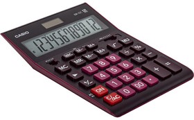 Фото 1/9 Калькулятор настольный CASIO GR-12С-WR (210х155 мм), 12 разрядов, двойное питание, БОРДОВЫЙ, GR-12C-WR-W-EP