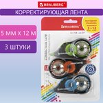 Корректирующая лента BRAUBERG ULTRA COLOR, 5 мм x 12 м, механизм перемотки ...