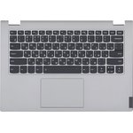 Клавиатура (топ-панель) для ноутбука Lenovo Ideapad C340-14 черная серебристым ...