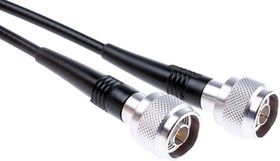 R284C0351030, Male N Type to Male N Type Coaxial Cable, 1m, RG58 Coaxial, Terminated