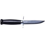 12480, Нож Morakniv Scout 39 Safe Black, нержавеющая сталь, цвет черный