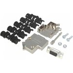 6355-0010-11, DE-9 Socket D-Sub Connector Kit, Steel