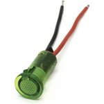 655-1203-103F, LED Panel Mount Indicators 0.5in SnapIn PCB FLAT GREEN
