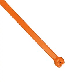 BT4S-M3, Dome-Top® barb ty cable tie, standard cross section, 15.1" (384mm) length, nylon 6.6, orange.
