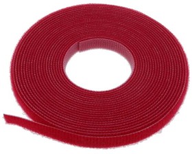 HLM-15R2, Tak-Ty® hook & loop miniature roll cable tie, 15' (4.6m) length, .33" (8.4mm) width, nylon loop, polyethylene hoo ...