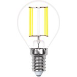 LED-G45-5W/WW/E14/CL/MB GLM10TR Лампа светодиодная. Форма «шар», прозрачная ...