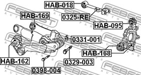 Фото 1/6 Болт HONDA CR-V III 07-11 0398-004