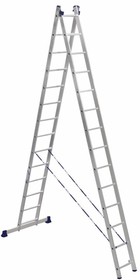 Двухсекционная универсальная алюминиевая лестница H2 5214