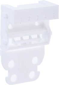 Фото 1/6 221-505, Mounting carrier, 221 series (24-12 AWG) - 5-conductor - for panel mount - white