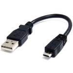 UUSBHAUB6IN, USB 2.0 Cable, Male USB A to Male Micro USB B Cable, 15cm