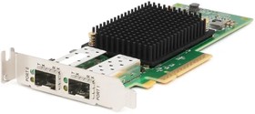 Фото 1/2 Контроллер DELL Emulex LPe35002 Dual Port FC32 Fibre Channel HBA, PCIe Low Profile V2, Customer Kit